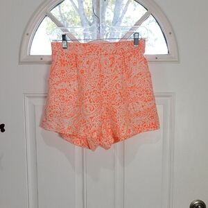 Giani Bini High-Waist Orange Paisley Women’s Shorts Size S